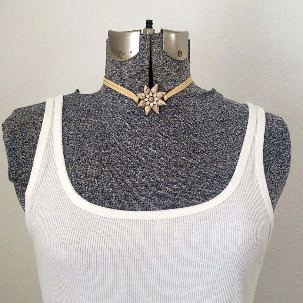 Leather/Shell Choker - image 1